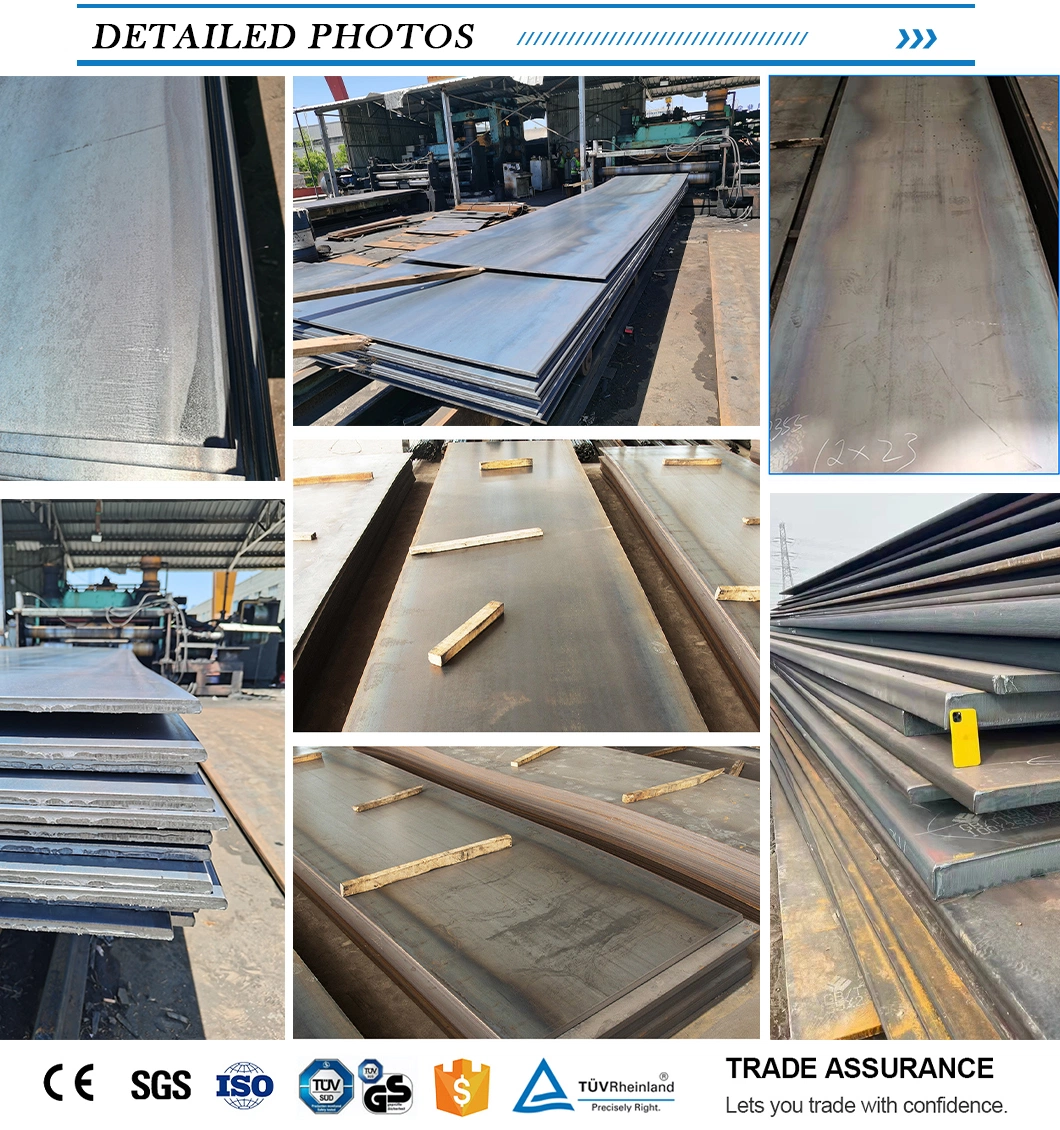 China Manufacture Lowest Price Ss355jr S275jr HRC Ms Hot Rolled Carbon Black Iron Metal Boilers Bridges Ship Plate Trip Steel Sheet Plate for Building Material