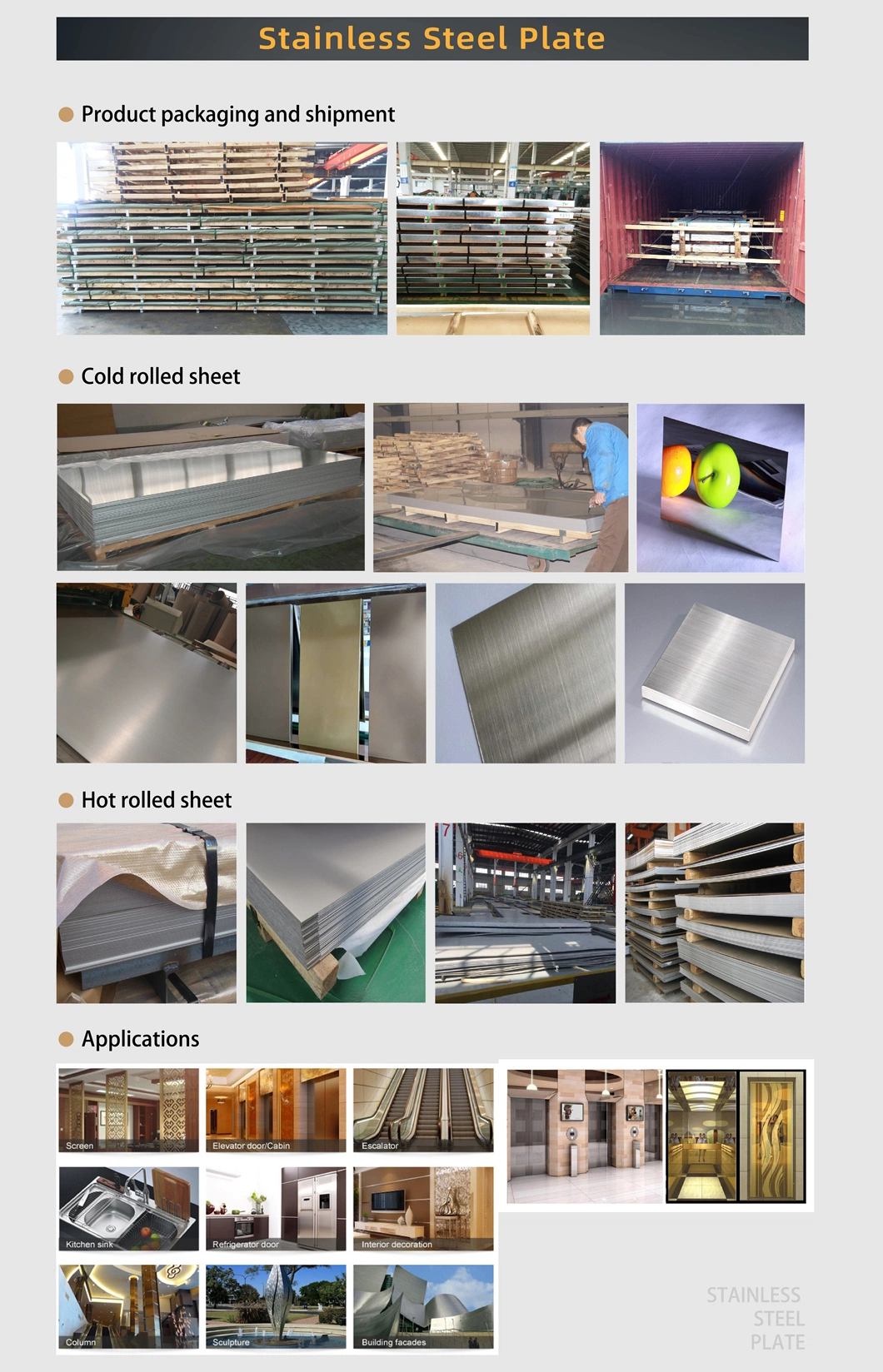 304 Stainless Steel Plateweather High Quality Weather Resistant 20mm Thick Steel Stainless Steel 319